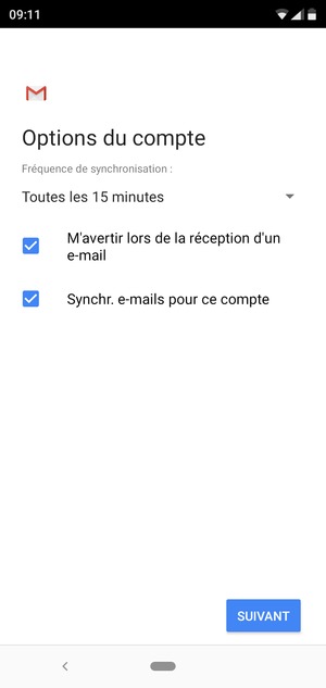 Sélectionnez SUIVANT