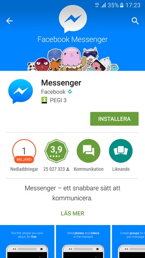 Välj INSTALLERA