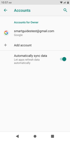 Select your Google account
