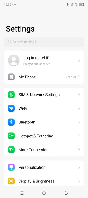 Select SIM & Network Settings