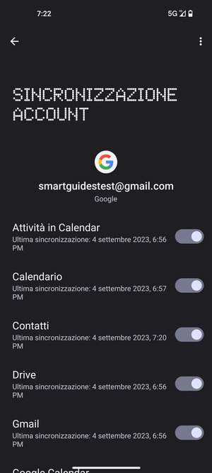 Seleziona il tasto Menu