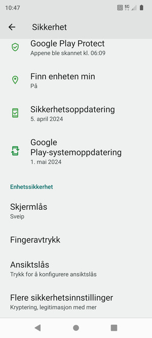 Bla til og velg Flere sikkerhetsinnstillinger