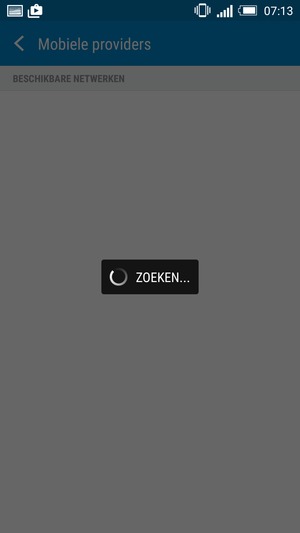 Wacht tot de zoekopdracht beëindigd is
