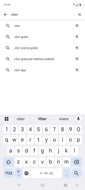 Inserisci il nome dell'app e seleziona Ricerca