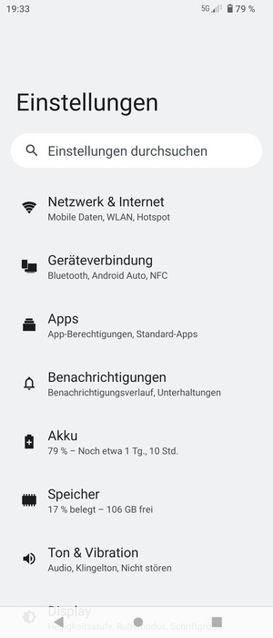 Wählen Sie Netzwerk & Internet