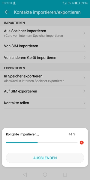 Ihre Kontakte werden in Ihrem Google Konto gespeichert und auf Ihrem Handy gespeichert, wenn Google das nächste Mal synchronisiert wird.