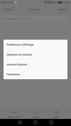 Sélectionnez Importer/Exporter