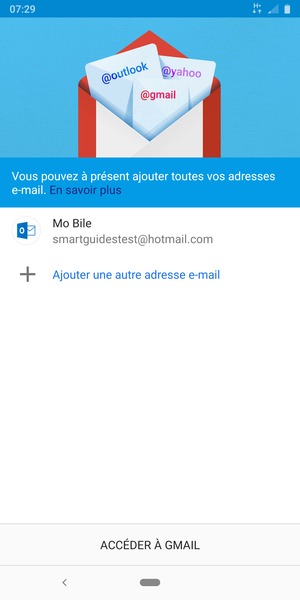 Sélectionnez ACCÉDER  À GMAIL