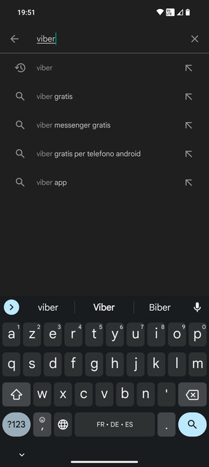 Inserisci il nome dell'app e seleziona Ricerca