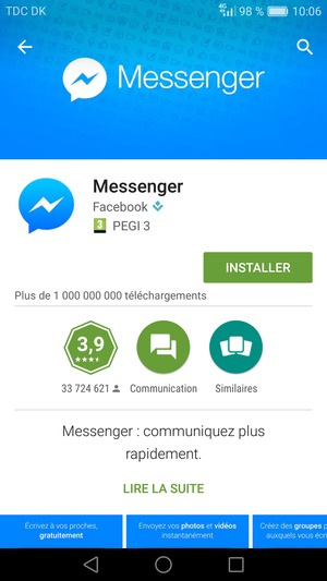 Sélectionnez INSTALLER