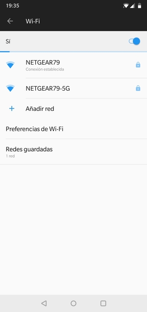 Ahora está conectado a la red Wi-Fi