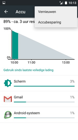 Selecteer Accubesparing