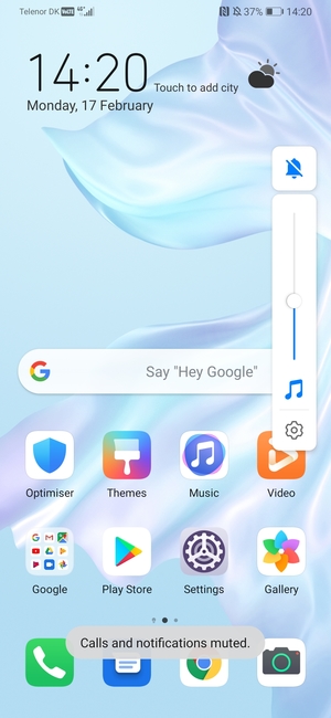 Select Mute to change to sound mode again
