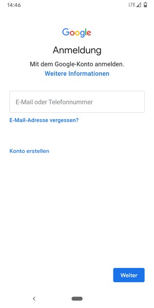 Geben Sie Ihre E-Mail-Adresse ein und wählen Sie Weiter