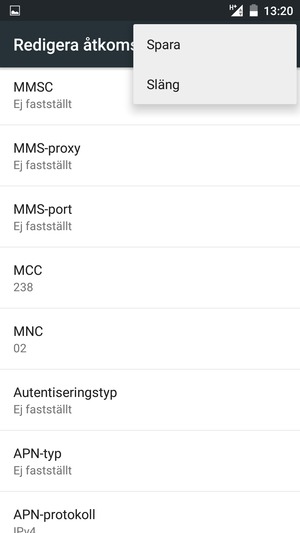 Välj Spara