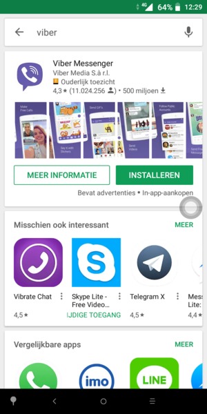 Selecteer de app