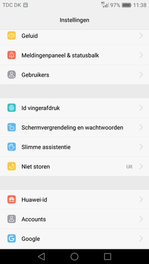 Om uw schermvergrendeling te activeren, ga naar het Instellingen-menu en selecteer Schermvergrendeling en wachtwoorden