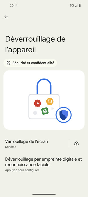 Votre téléphone est maintenant sécurisé par un écran de verrouillage