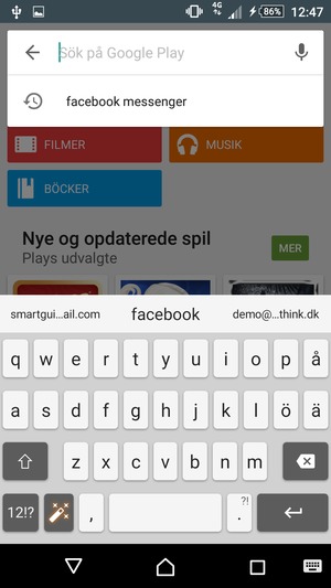Ange app-namnet och välj Enter