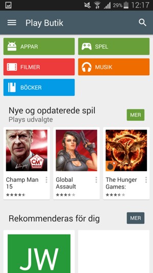 Tryck på Sök-knappen