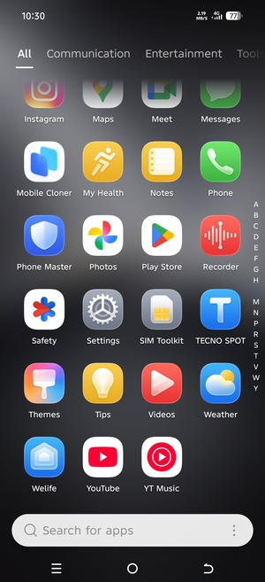 Scroll to and select Settings
