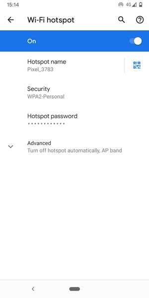 Your phone is now set up for use as a modem