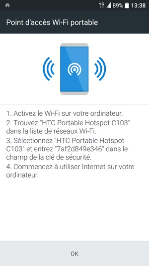 Sélectionnez OK