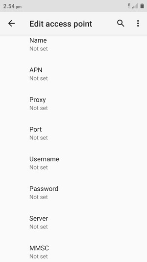 Enter MMS information