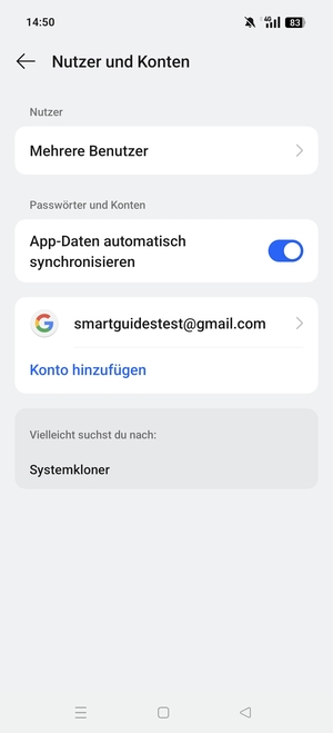 Wählen Sie Ihr Google Konten