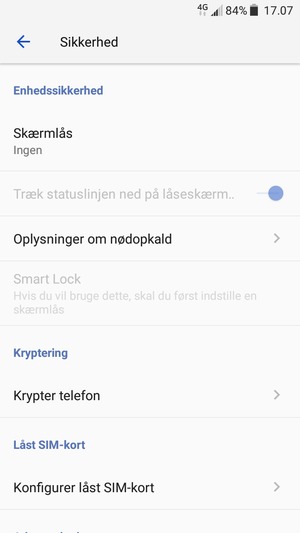 Vælg Konfigurer låst SIM-kort