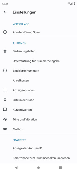 Wählen Sie Mailbox