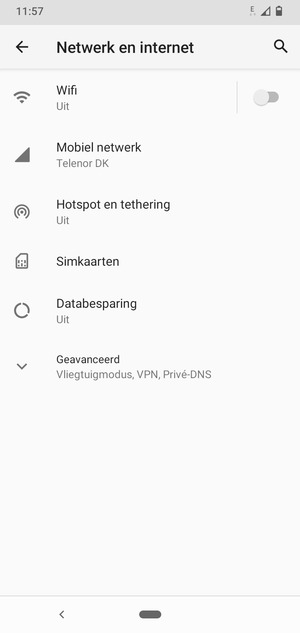 Selecteer Mobiel netwerk
