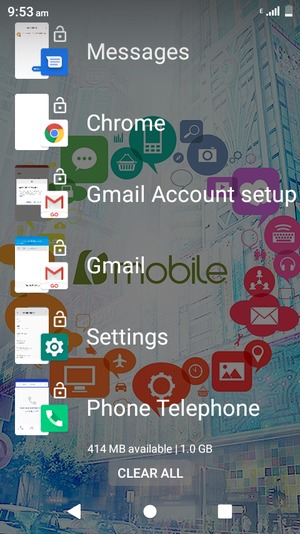 Select CLEAR ALL to close all running apps