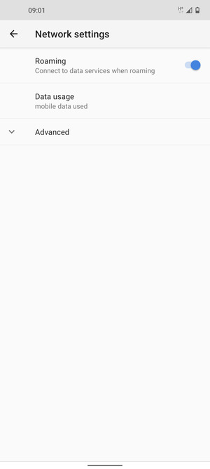 Turn Roaming on or off