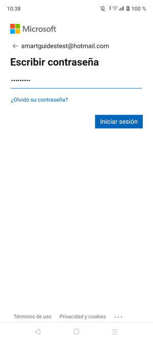 Introduzca su contraseña y seleccione Iniciar sesión