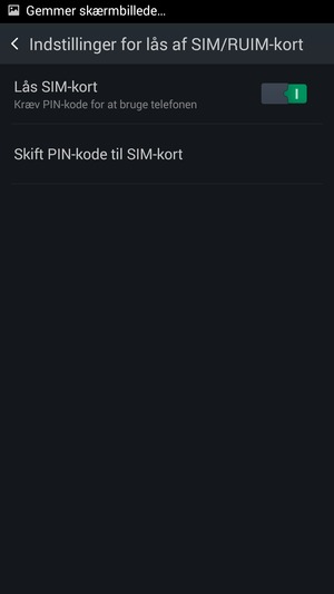 Vælg Skift PIN-kode til SIM-kort