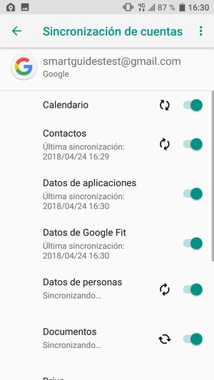 Su información será sincronizada