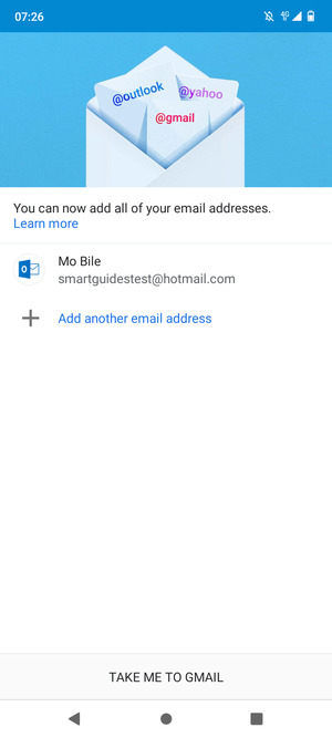 Select TAKE ME TO GMAIL