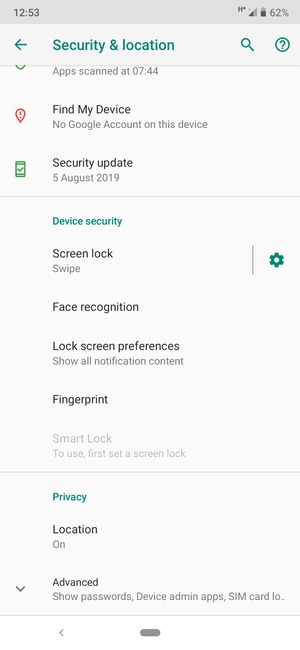 Scroll to and select Location