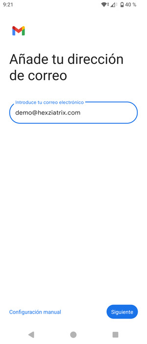 Introduzca su Dirección de correo electrónico y seleccione Siguiente