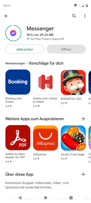 Warten Sie, bis der Installationsprozess  beendet ist