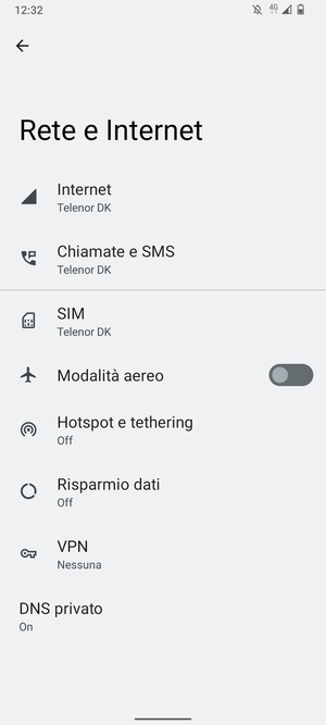 Seleziona SIM