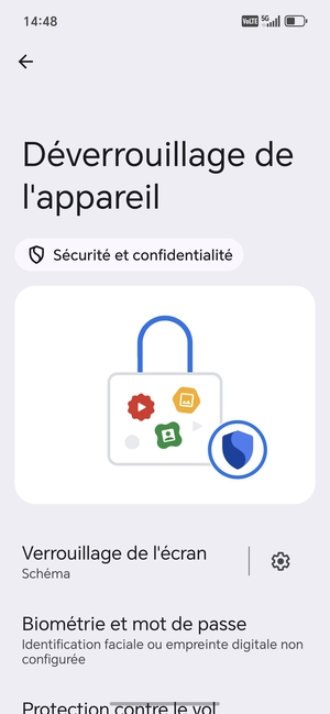 Votre téléphone est maintenant sécurisé par un écran de verrouillage