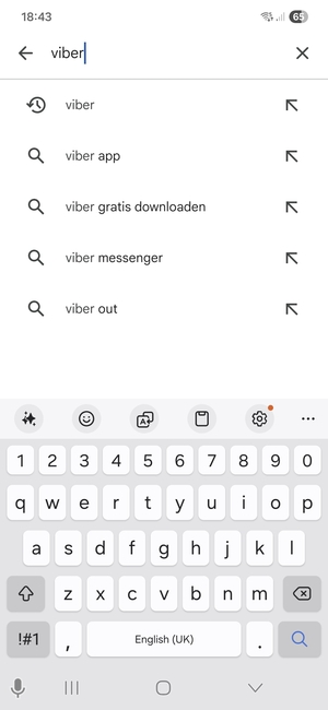 Voer de app-naam in en selecteer Zoeken