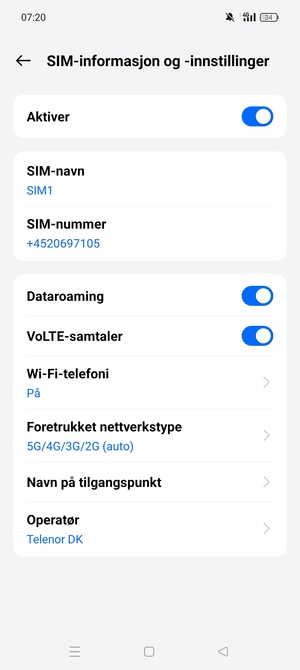 Slå Dataroaming på eller av