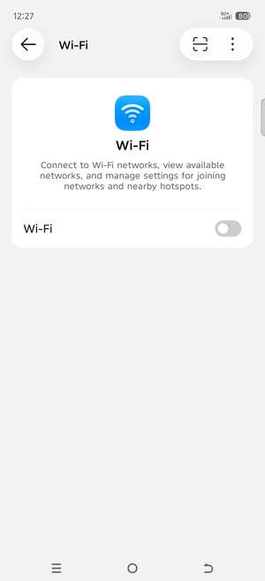 Turn on Wi-Fi