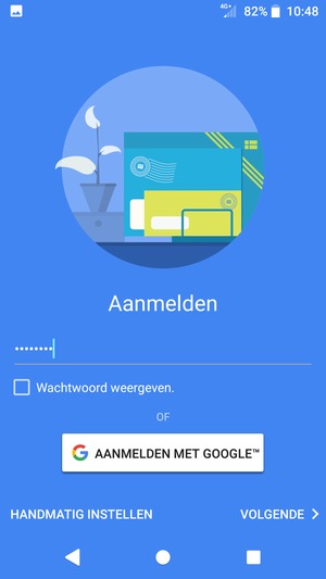 Voer uw Gmail wachtwoord in en selecteer VOLGENDE