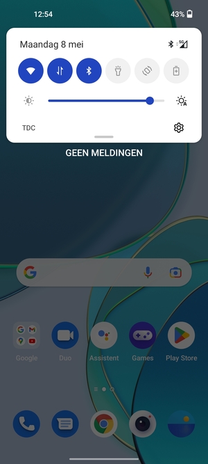 Schuif naar beneden in het bovenste menu opnieuw