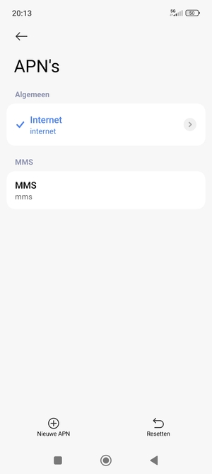 Uw telefoon is nu geïnstalleerd voor mms