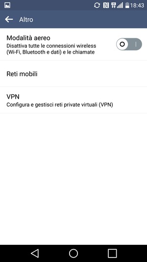 Seleziona Reti mobili